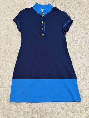 Sail to Sable Mod Shift Dress in Blue - Size Small
